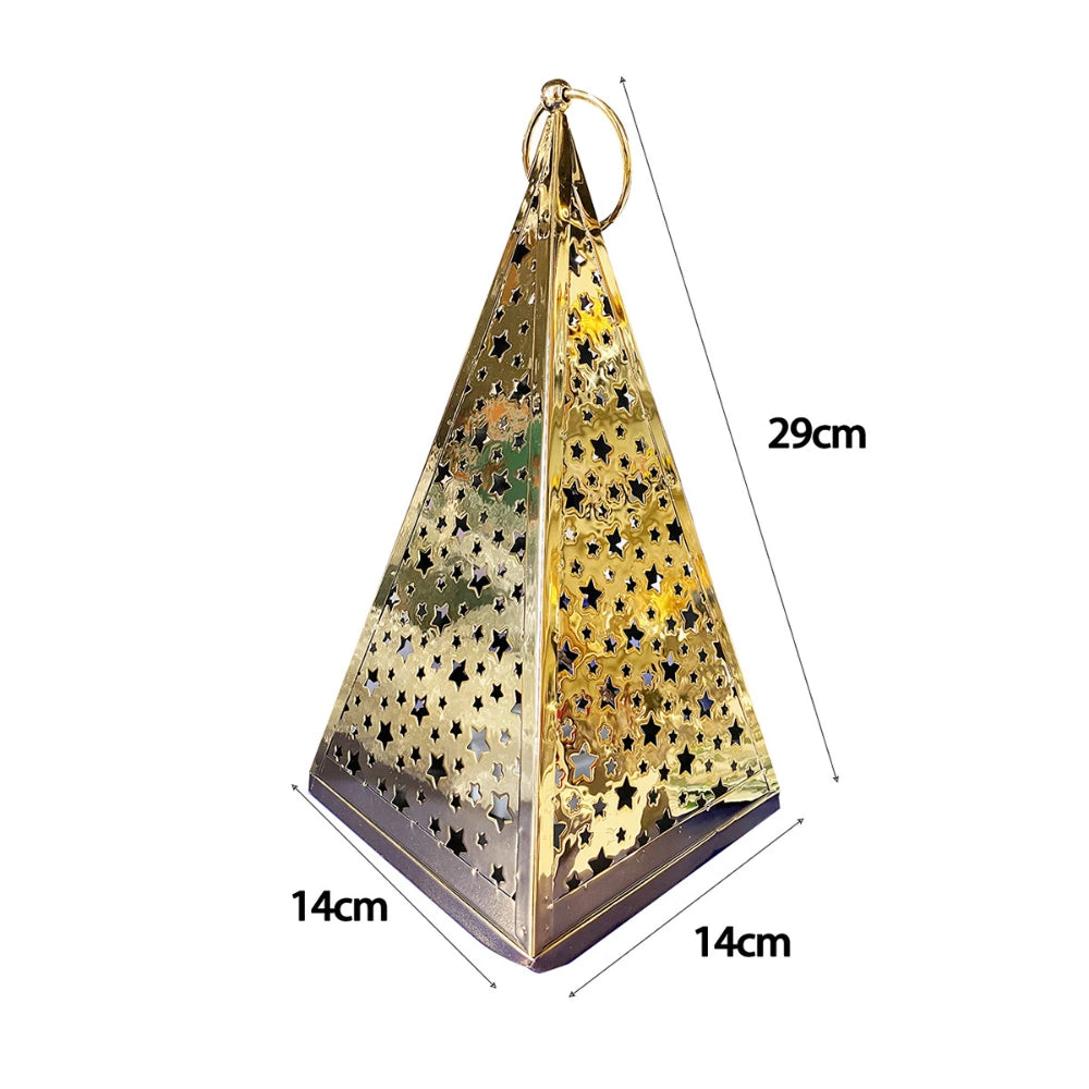 Ornement Lampe en Métal 14x14x29cm - Dorée