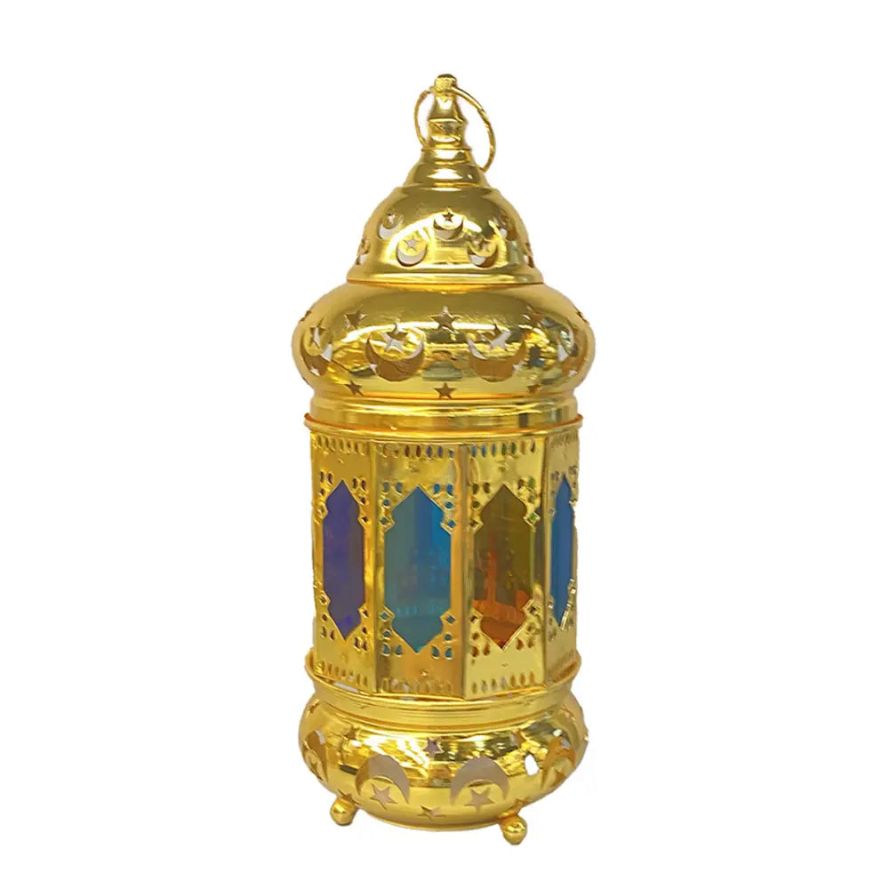 Ornement Lampe en Métal et Verre - Multicolore