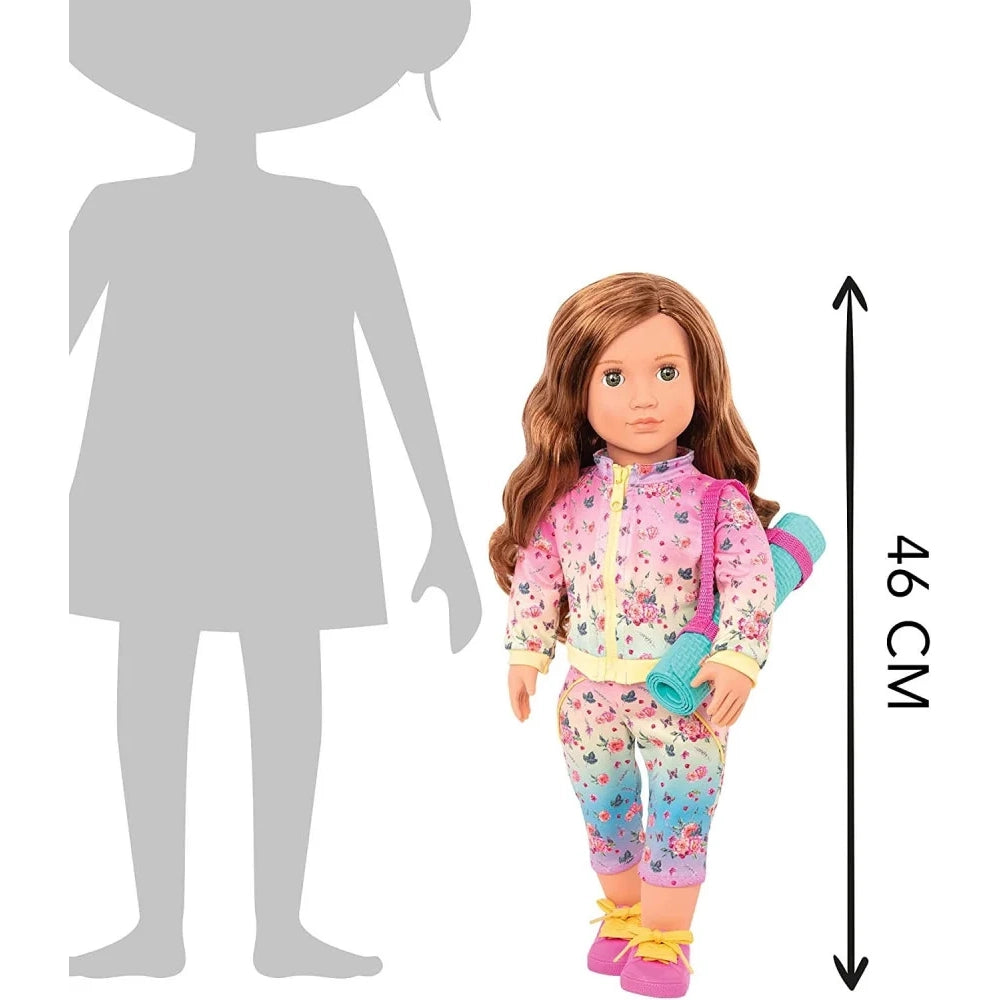 Our Generation 18-inch Doll with Yoga Outfit & Mat 3Y+ - Lucy Grace