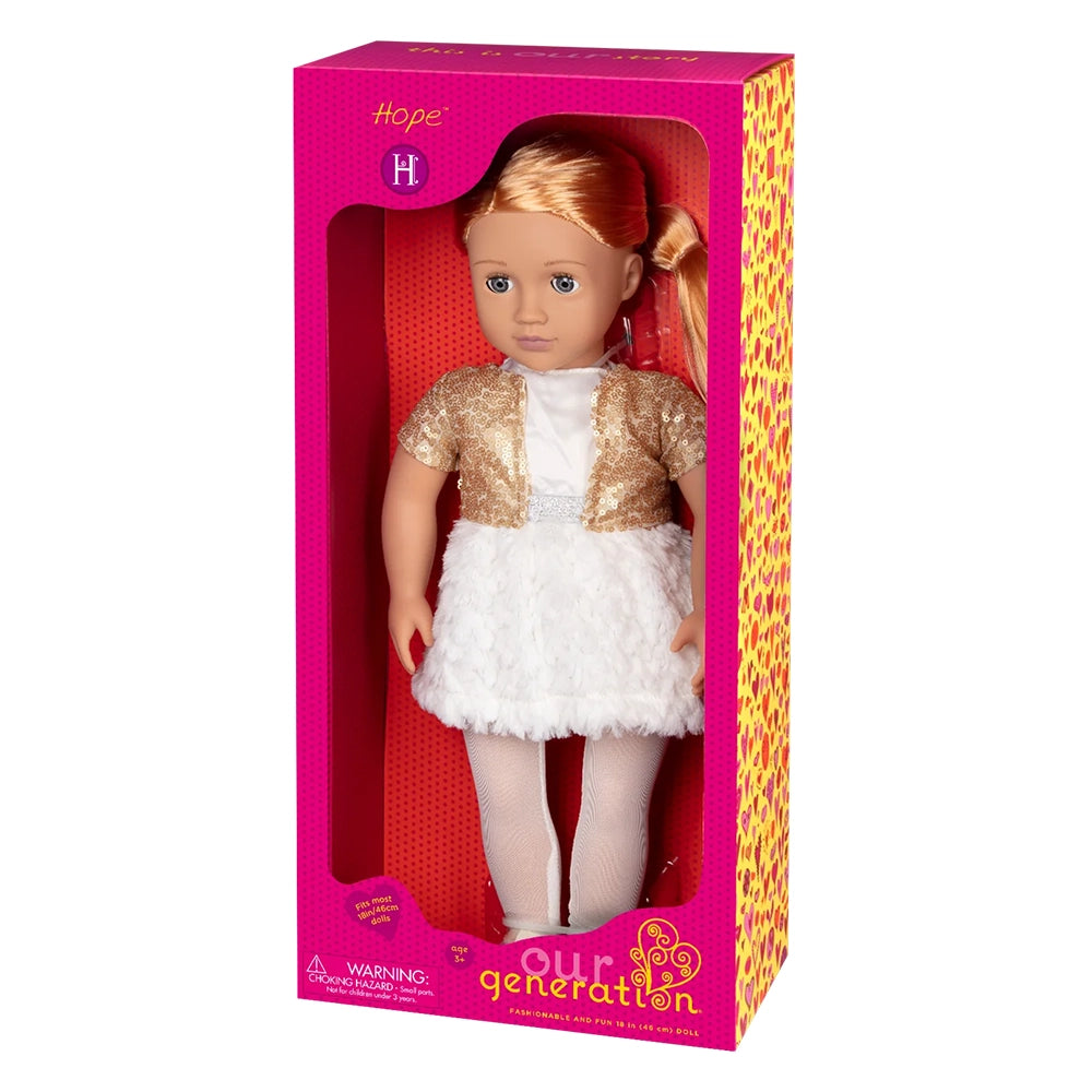 Our Generation Poupée en Tenue à Paillettes 46cm 3A+ - Hope