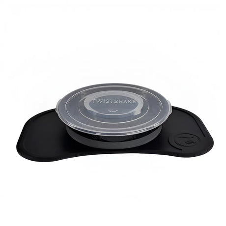 Plateau Click Mat Mini & Assiette Twistshake - Noir