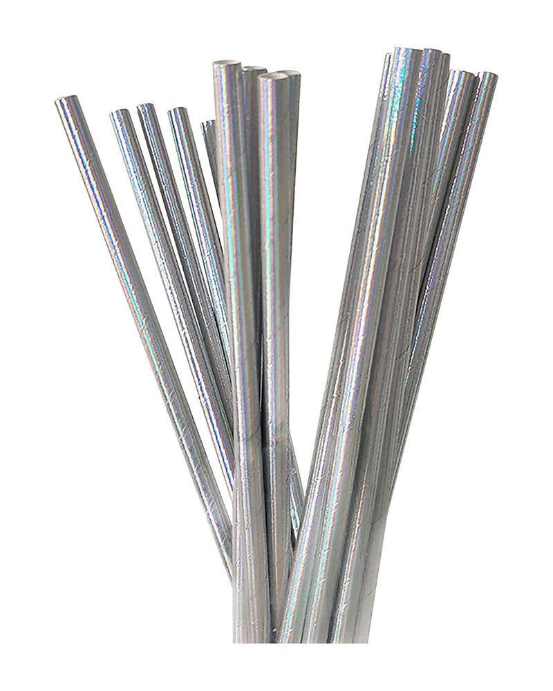 Pailles de papier jetable - Gris