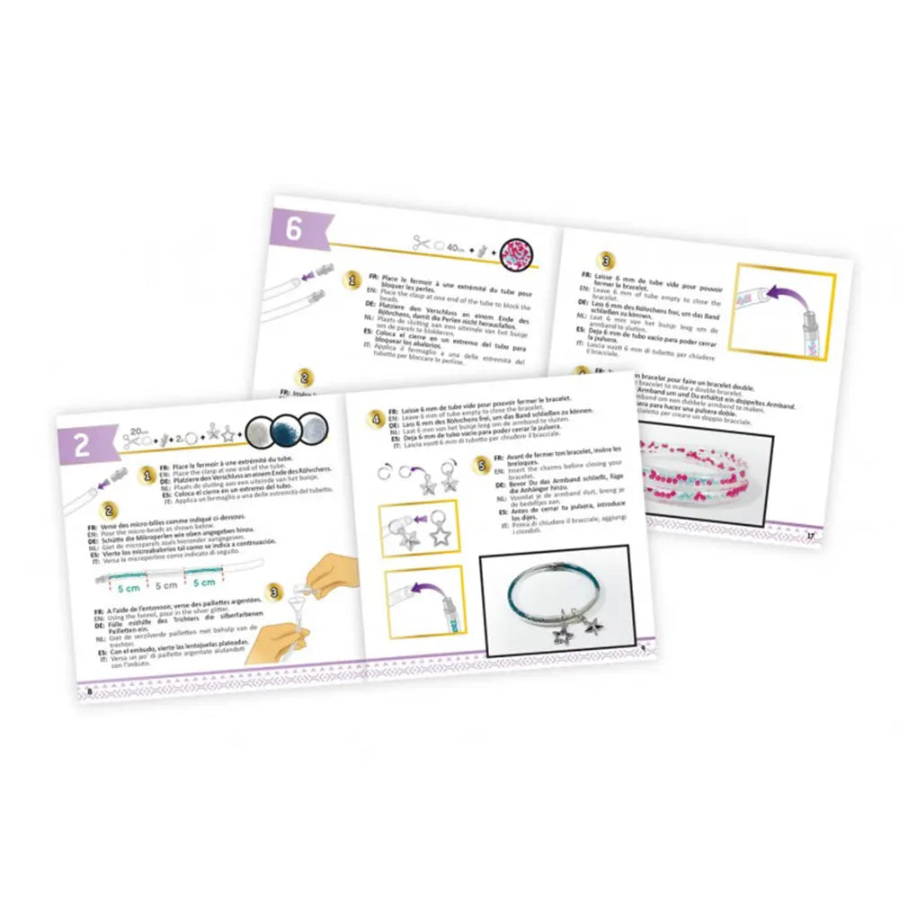 Buki Kit Créatif Bracelets Paillettes 8A+