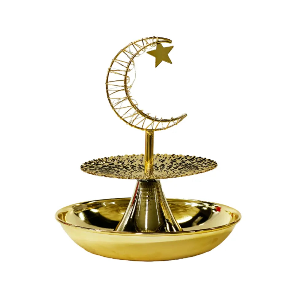 Bandeja de Presentación de 2 Niveles con Luna Luminosa – 29 x 25cm