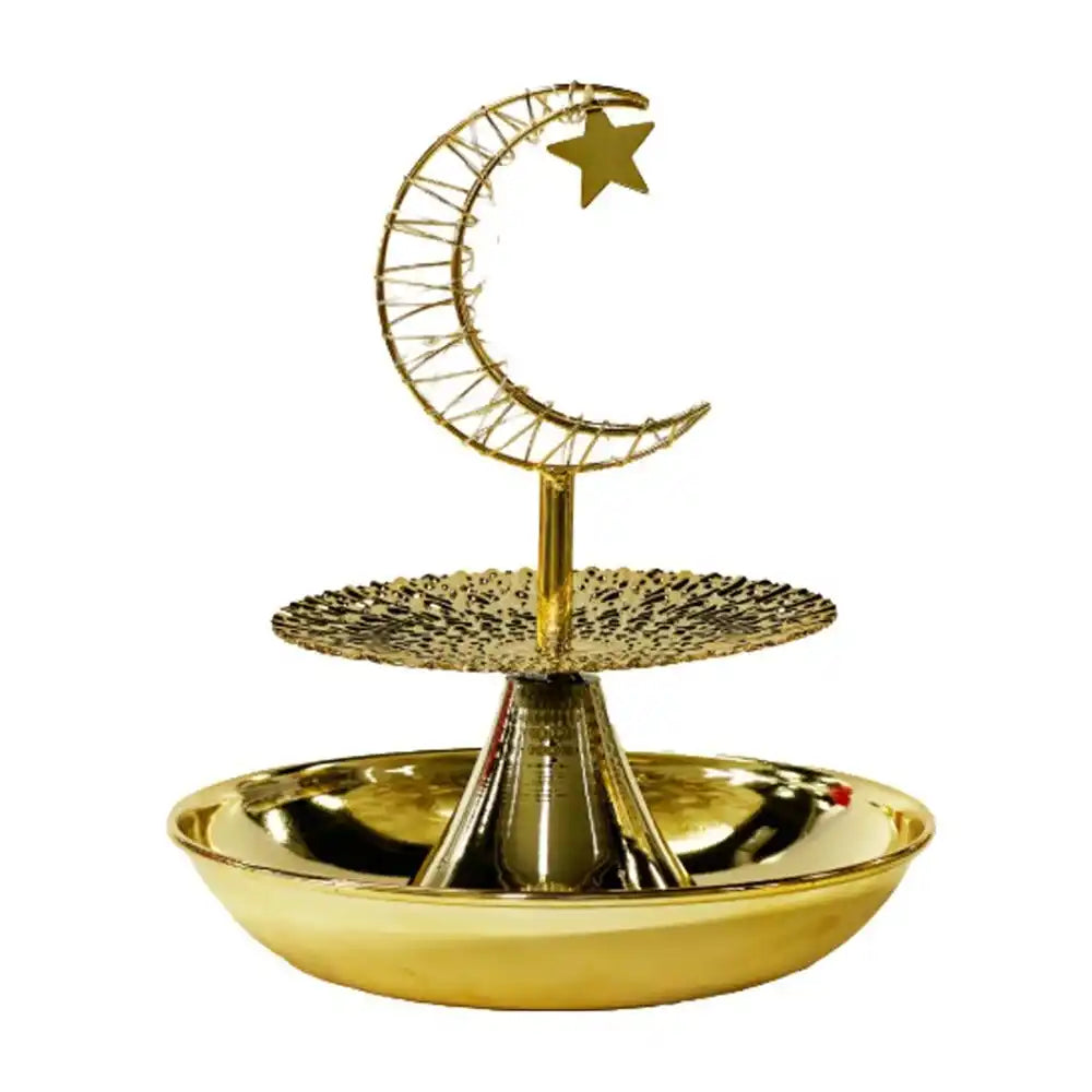 2-Tier Display Stand with Light-Up Moon – 29 x 25cm