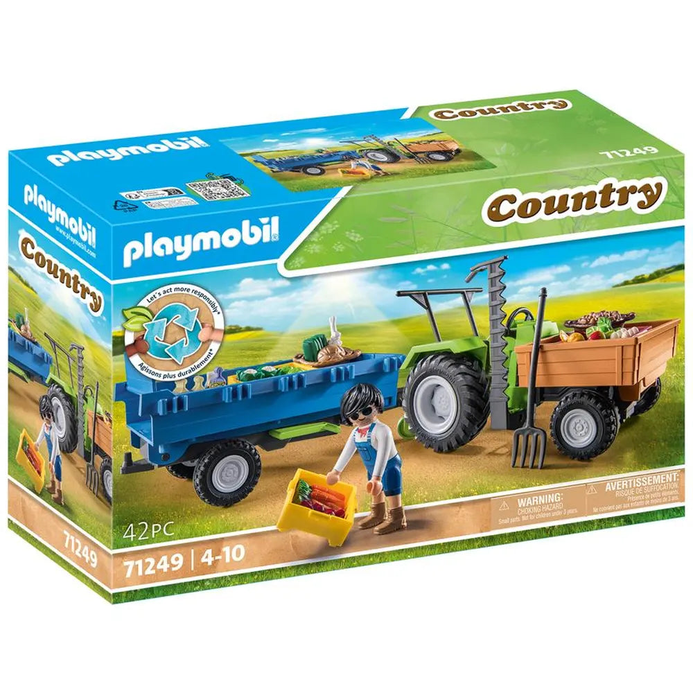 Playmobil Country Tractor with Trailer & Accessories - Age 4+