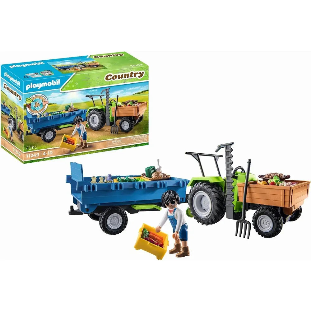 Playmobil Country Tractor with Trailer & Accessories - Age 4+