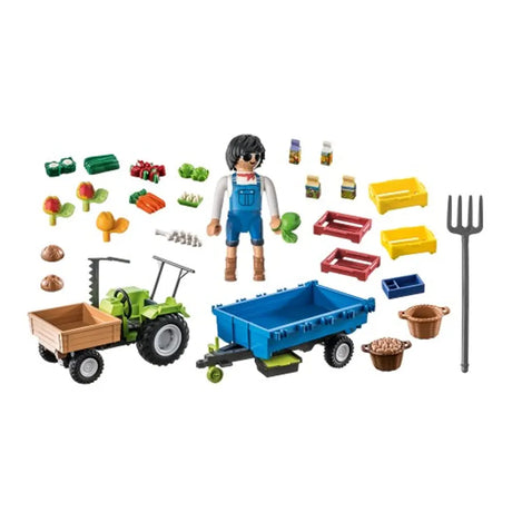 Playmobil Country Tractor with Trailer & Accessories - Age 4+