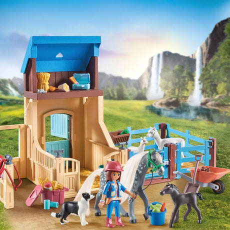 Playmobil Amelia & Whisper with Waterfall Horses – Age 5+