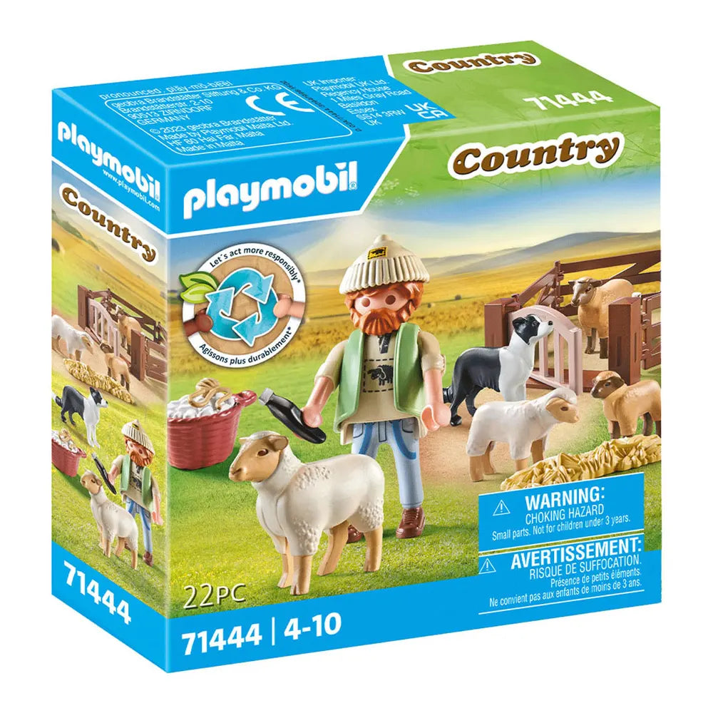 Playmobil Country Joven Pastor con Rebaño de Ovejas - 4 años+