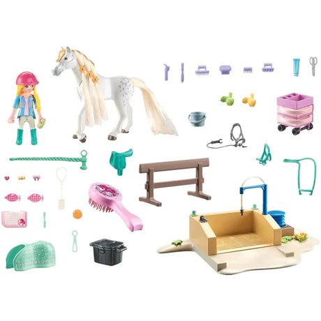 Playmobil Isabella & Lioness Washing Area - Age 5+