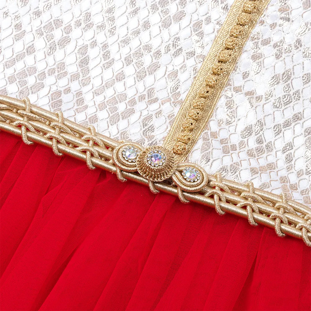 Girls' Caftan Dress - Cherry Red