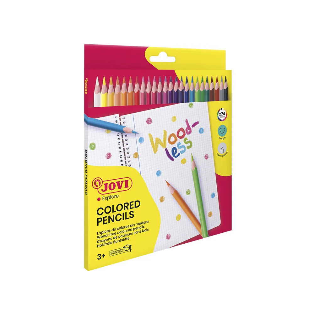 Jovi 24 Crayons de Couleur en Bois
