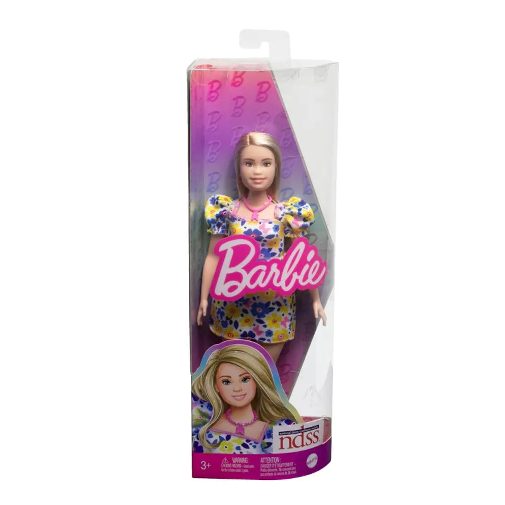 Barbie Fashionistas - Muñeca con Síndrome de Down con Vestido de Flores - 3A+