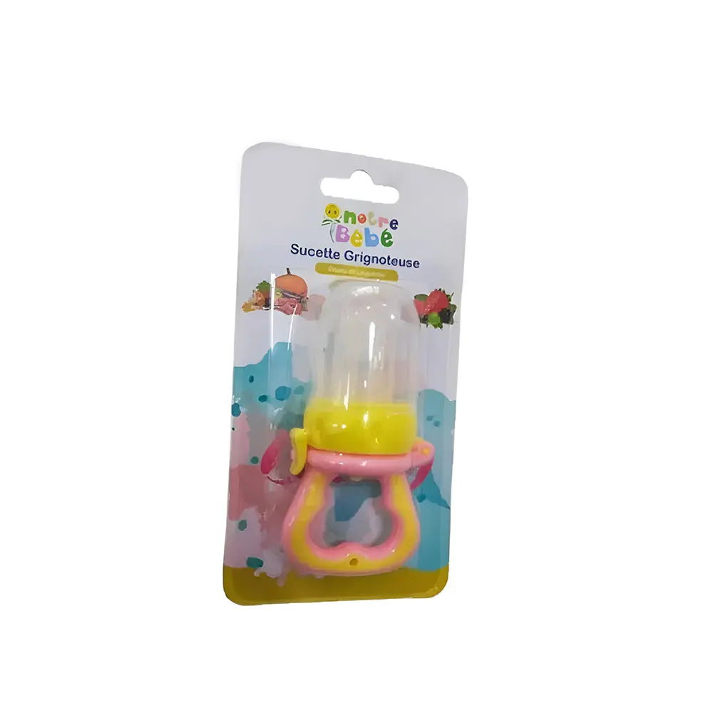 Chupete Nibbler Frutas y Verduras Notre Bebe +12m segunda edad - Rosa