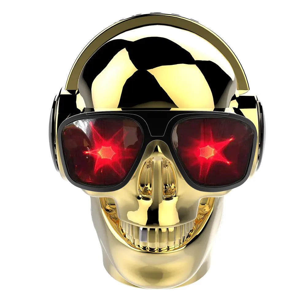 iDance Enceinte Bluetooth Funky Skull FS200- Doré
