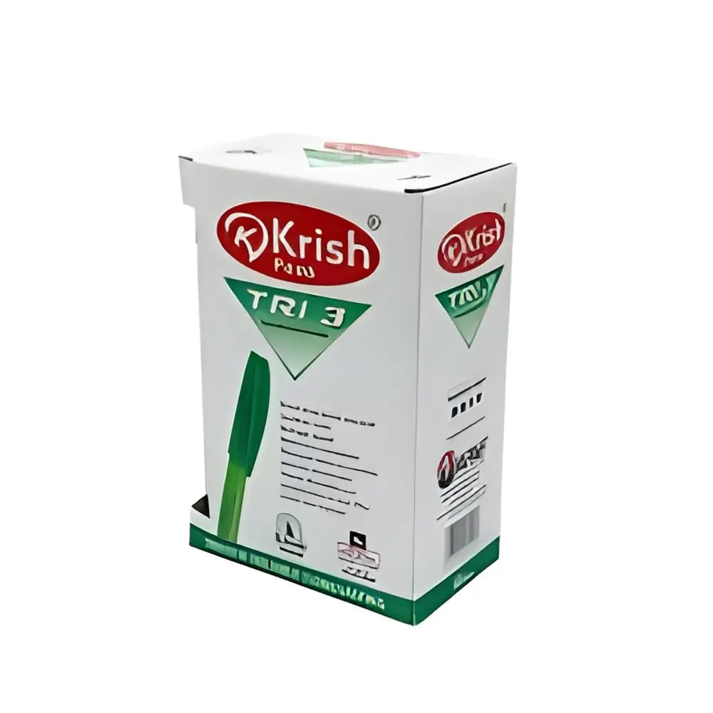 Krish Bolígrafos Tri-3, 1,00 mm - Verde