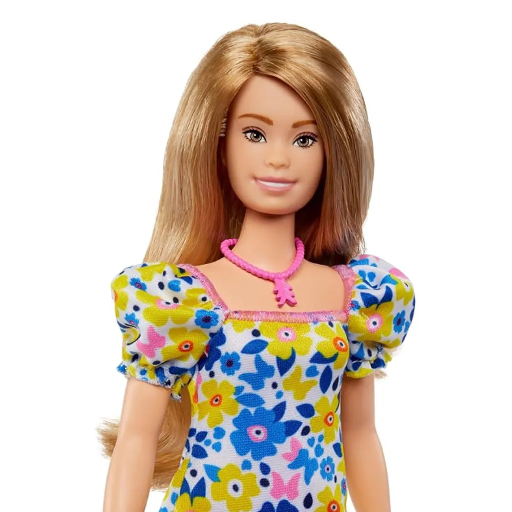 Barbie Fashionistas - Muñeca con Síndrome de Down con Vestido de Flores - 3A+