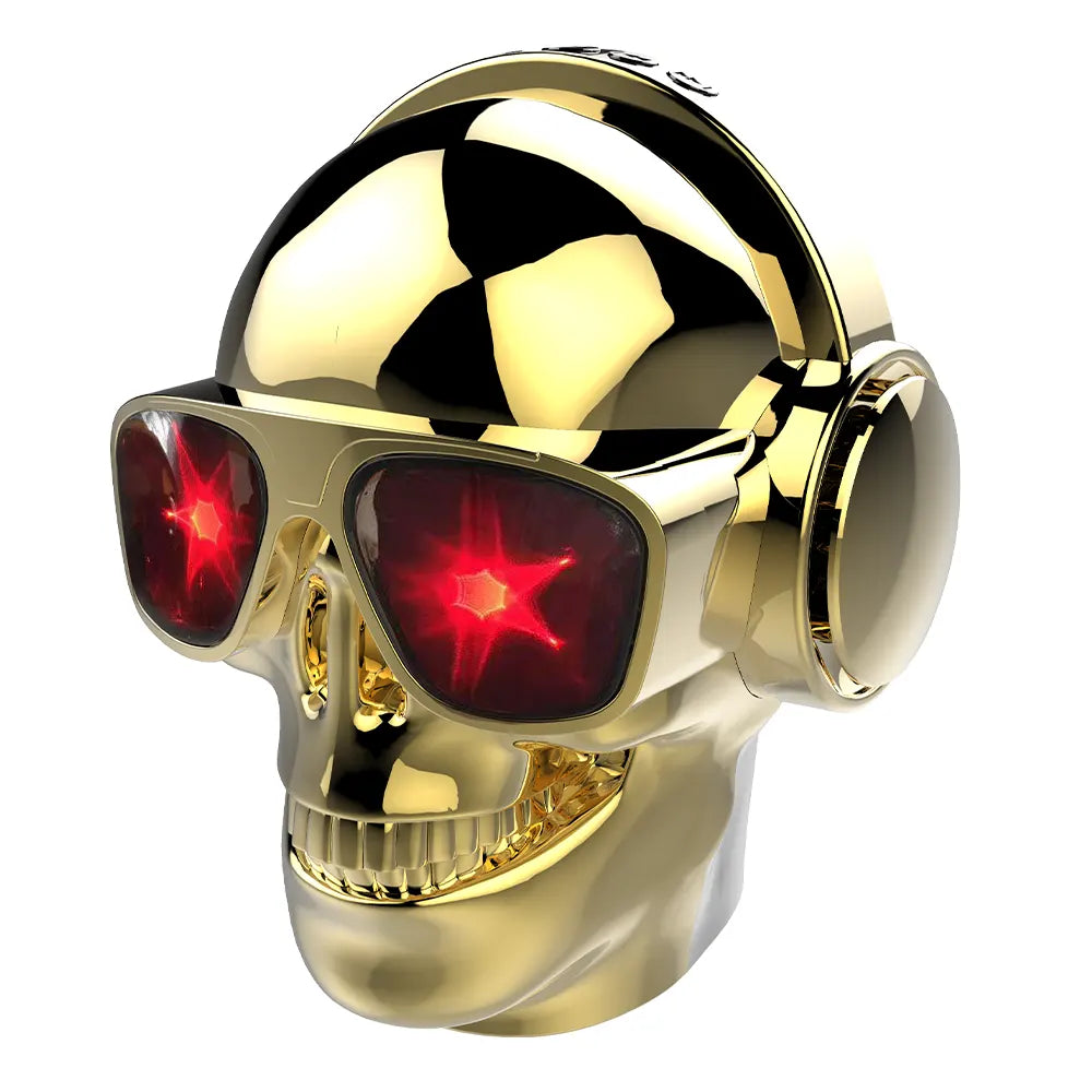 iDance Enceinte Bluetooth Funky Skull FS200- Doré