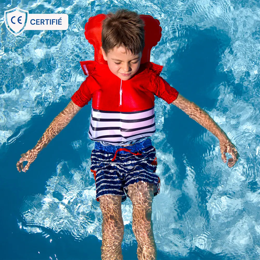 Floatee T-shirt Anti-noyade pour Bébés & Enfants - Rouge