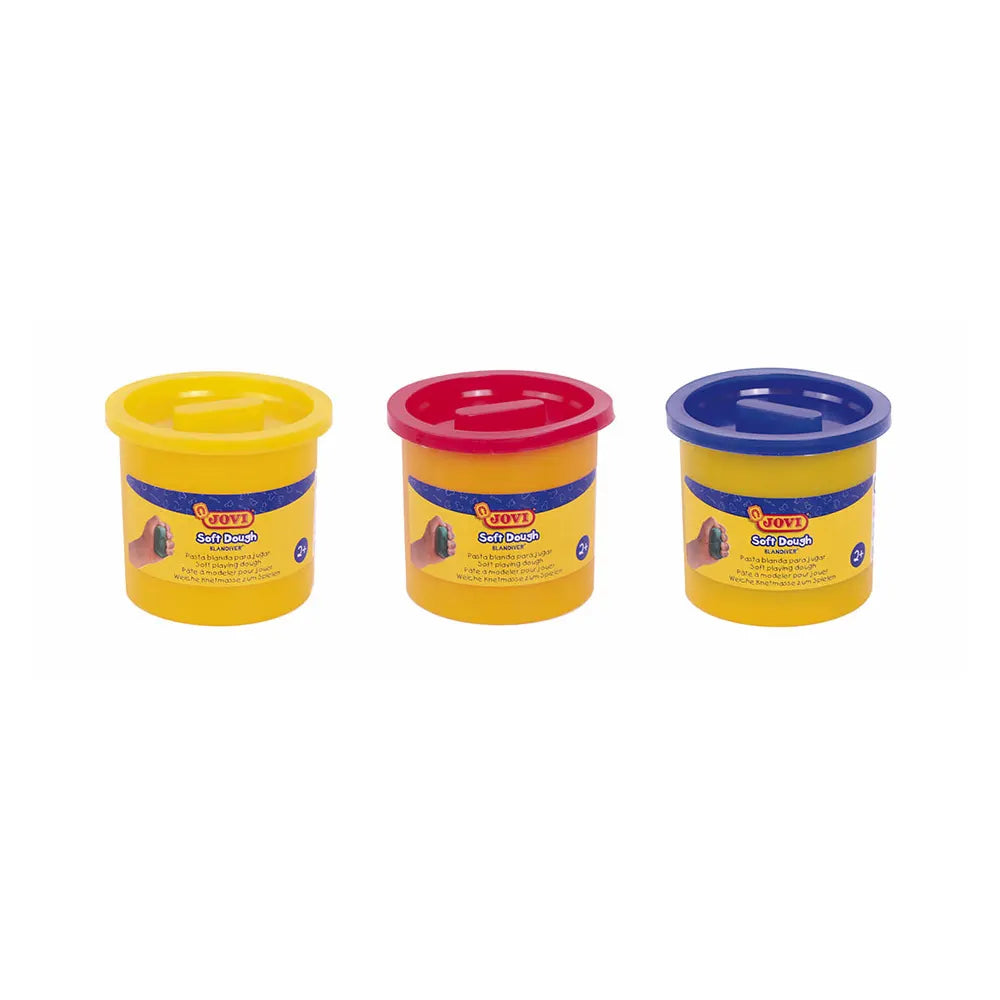 Jovi Pack de 3 Pots de 110g de Pâte à Modeler Douce