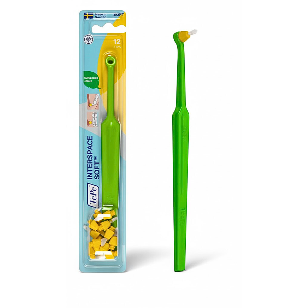 TePe Brosse à Dents Interspace Soft – 1 Manche + 12 Pièces