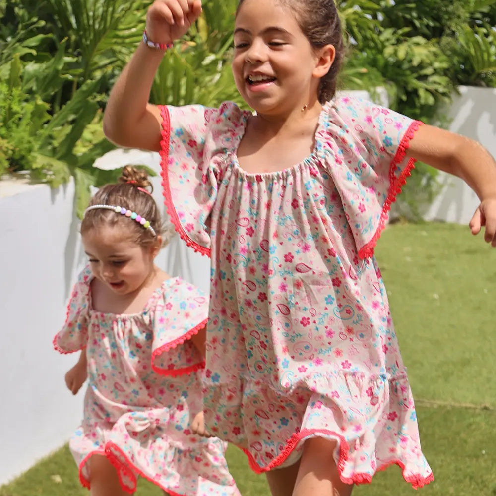 Maïcha Robe Miyu à Manches - Imprimé Asian