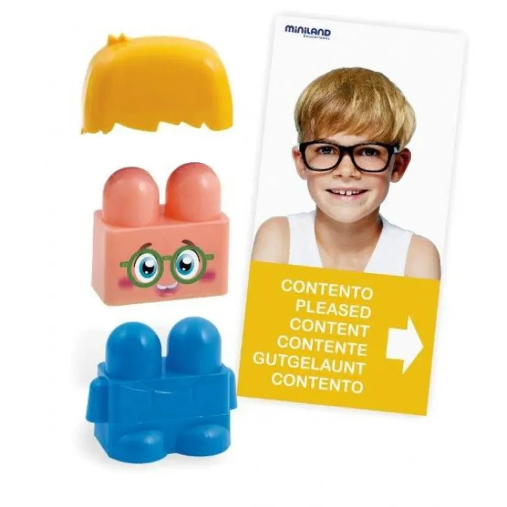 Miniland Emotiblocks Juego de Aprendizaje - 18 Piezas