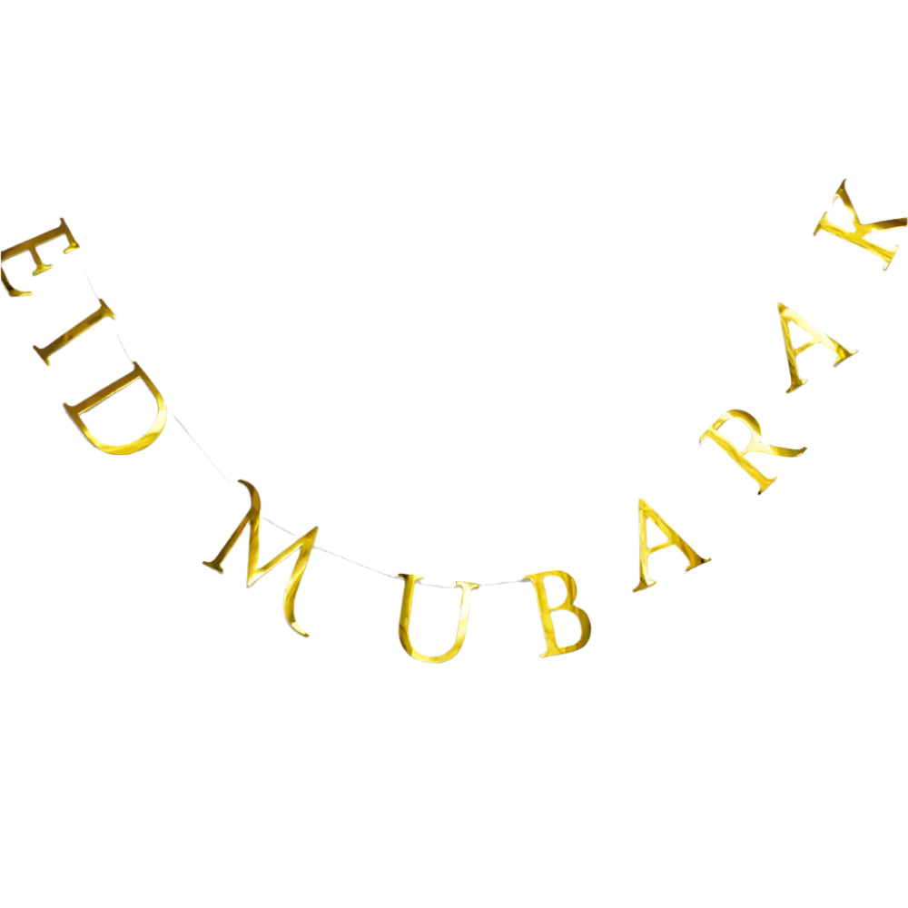 Pancarta Letras Eid 3 Metros - Oro