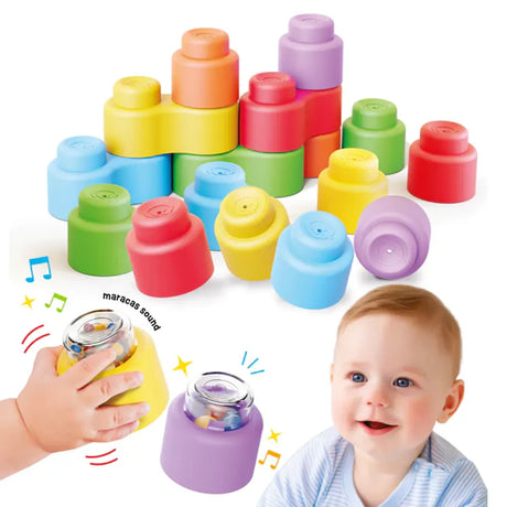 Quercetti Leggo Soft Happy Sound con Sonajeros 18 Piezas - 6M+