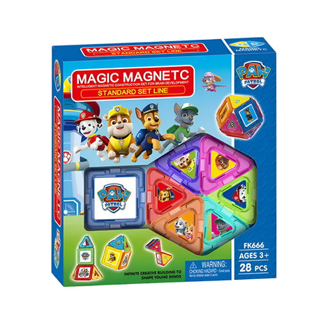 Bloc de Construction Magnétique Paw Patrol – 26 Pièces