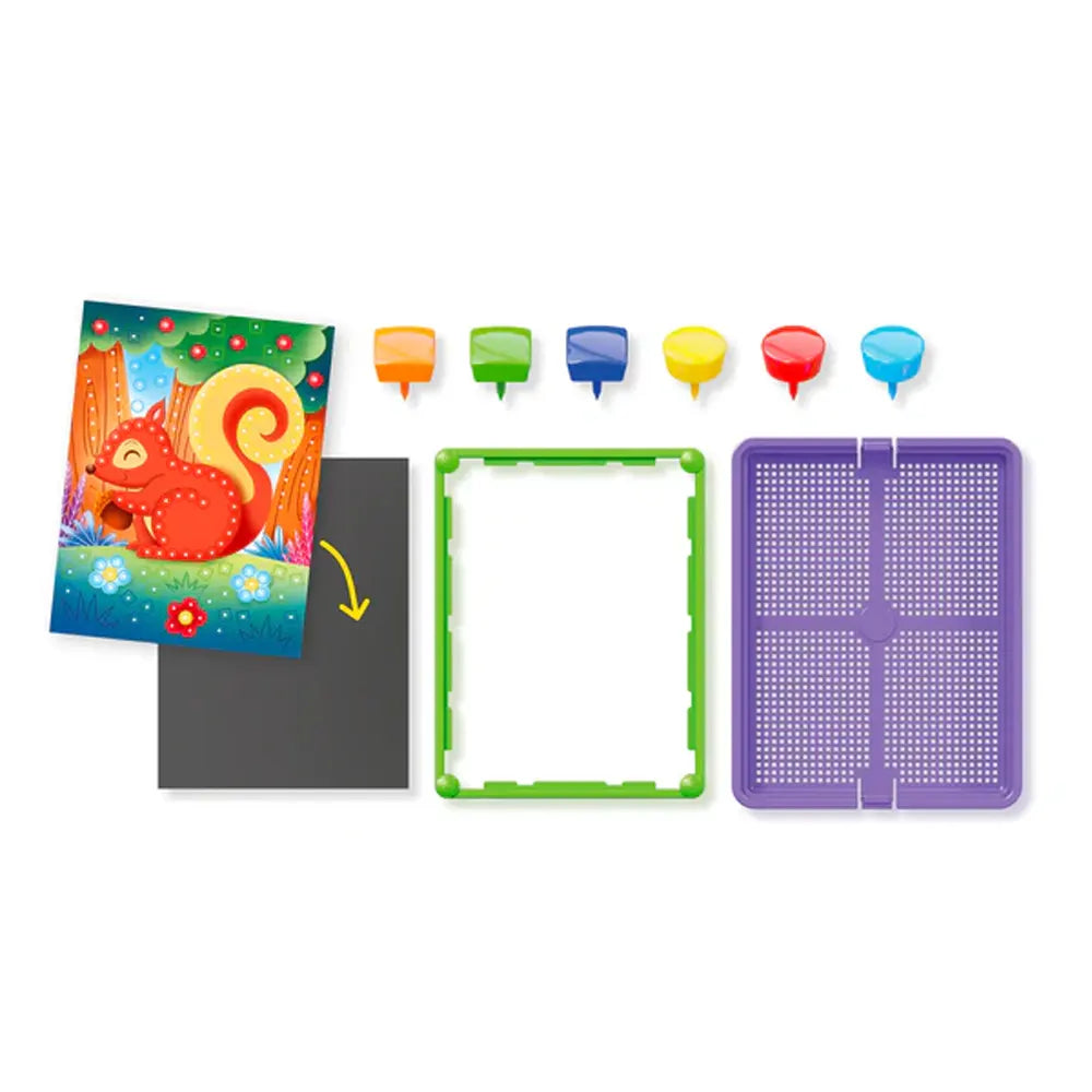 Quercetti Mosaic Forêt Bosco avec Punaises Colorées - 6A+