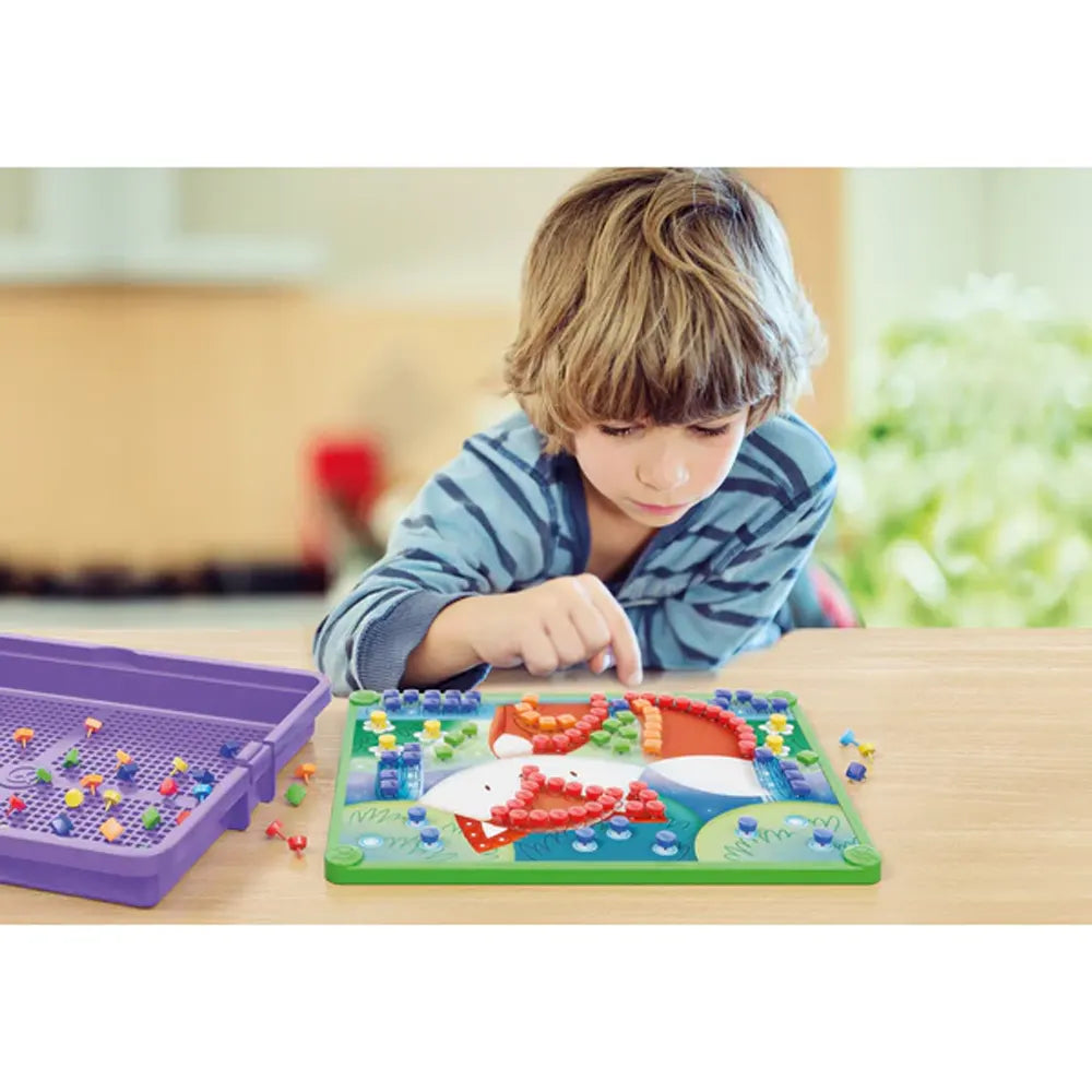 Quercetti Mosaic Forêt Bosco avec Punaises Colorées - 6A+