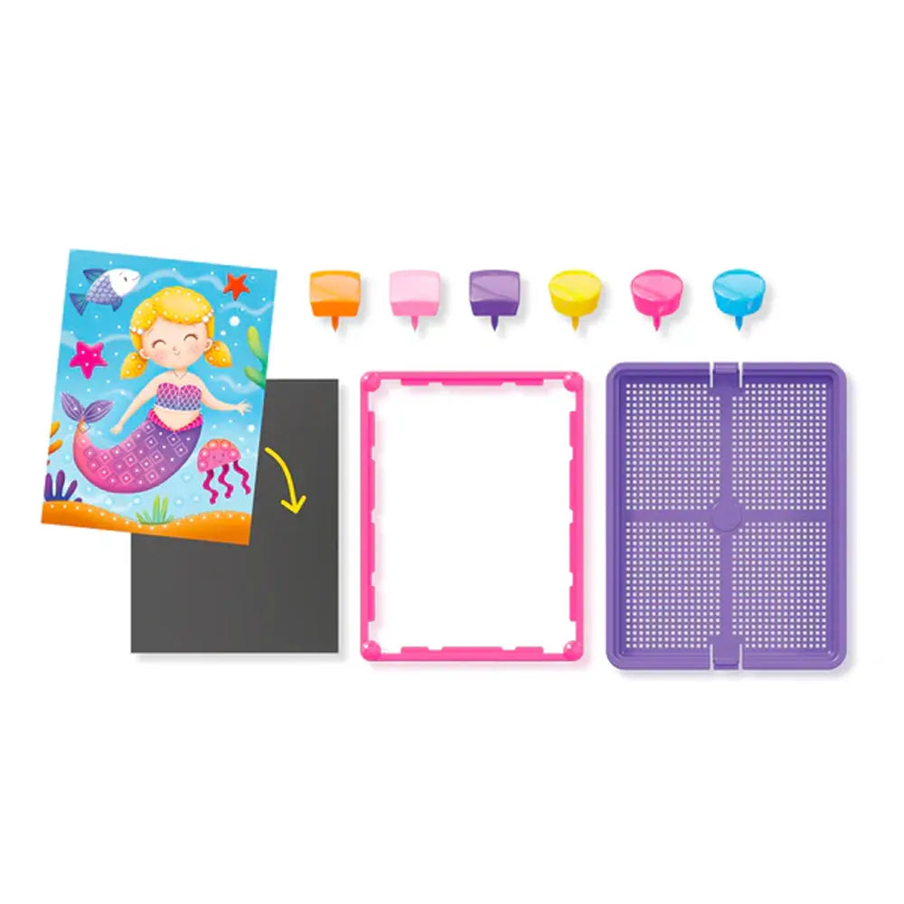 Quercetti Mosaic Sirène Bosco avec Punaises Colorées - 6A+