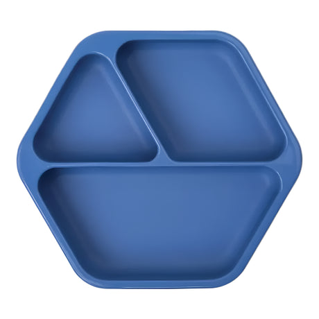 Tiny Twinkle Assiette Compartimentée en Silicone – Bleu