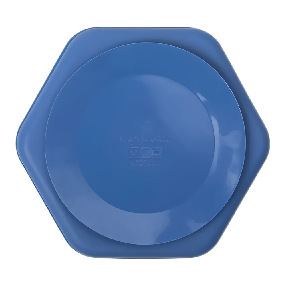 Tiny Twinkle Assiette Compartimentée en Silicone – Bleu