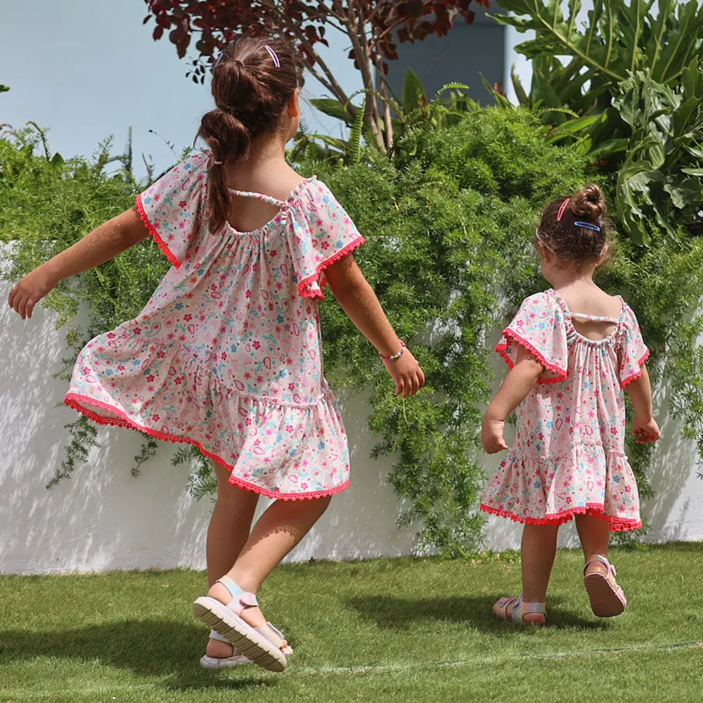 Maïcha Robe Miyu à Manches - Imprimé Asian