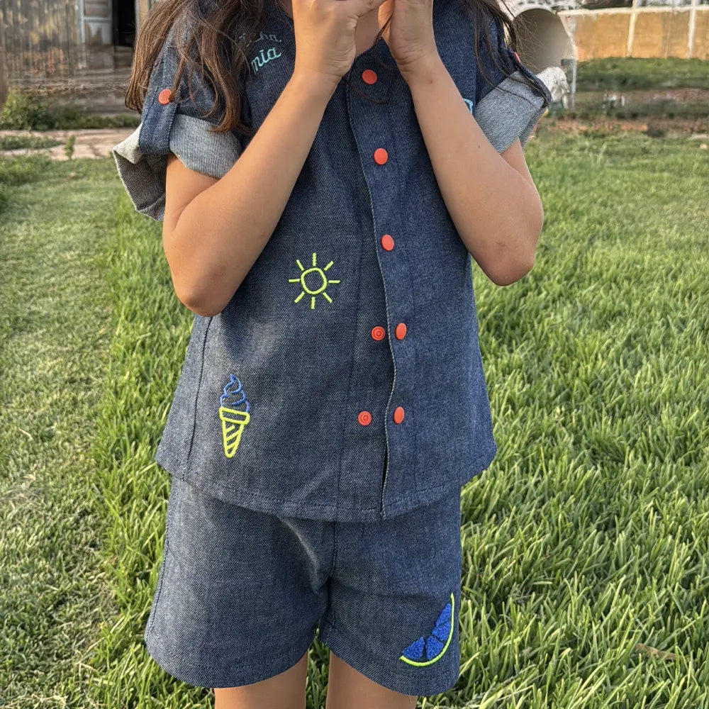 Maïcha Unisex Tutto Bene Shirt and Shorts Set - 2 pieces