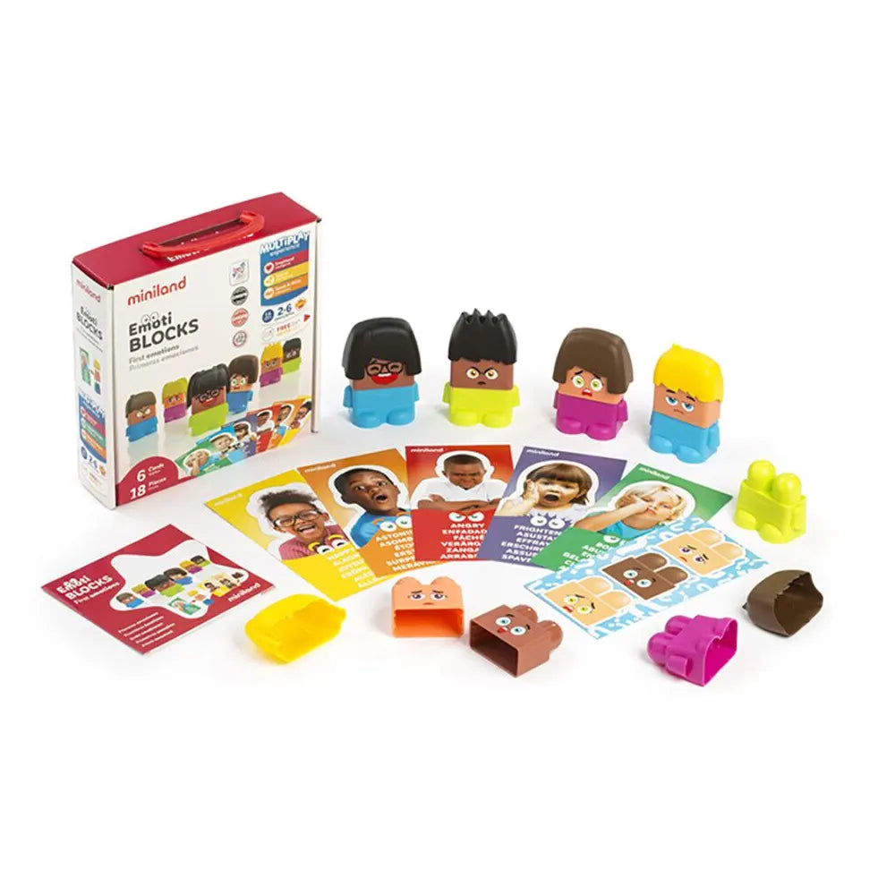 Miniland Emotiblocks Juego de Aprendizaje - 18 Piezas