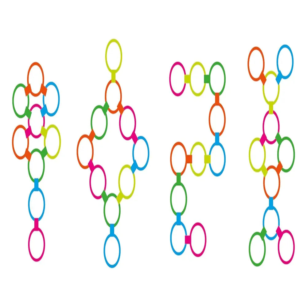 Jeu de Marelle avec Cerceaux & Anneaux Multicolores - 3A+