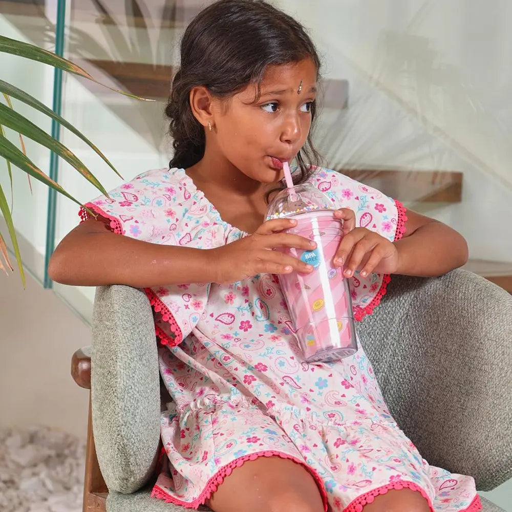 Maïcha Robe Miyu à Manches - Imprimé Asian