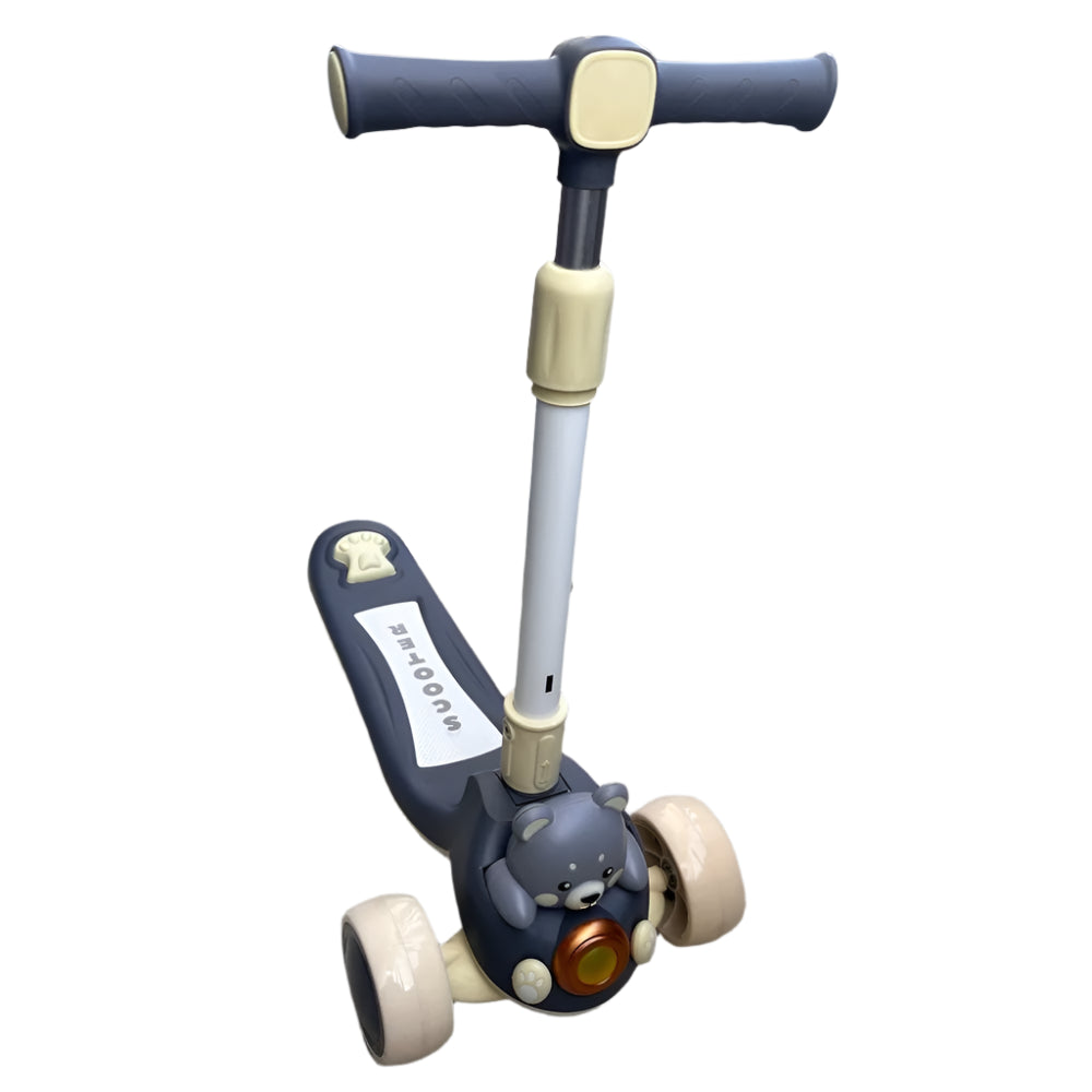 Trottinette Enfant à 3 Roues avec Ourson Gris - 3A+