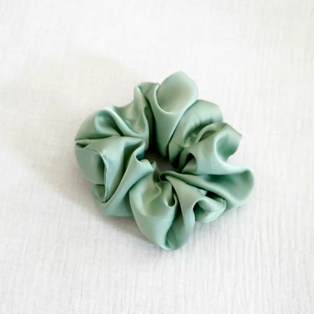 Bambidou Silk Scrunchie - Water Green