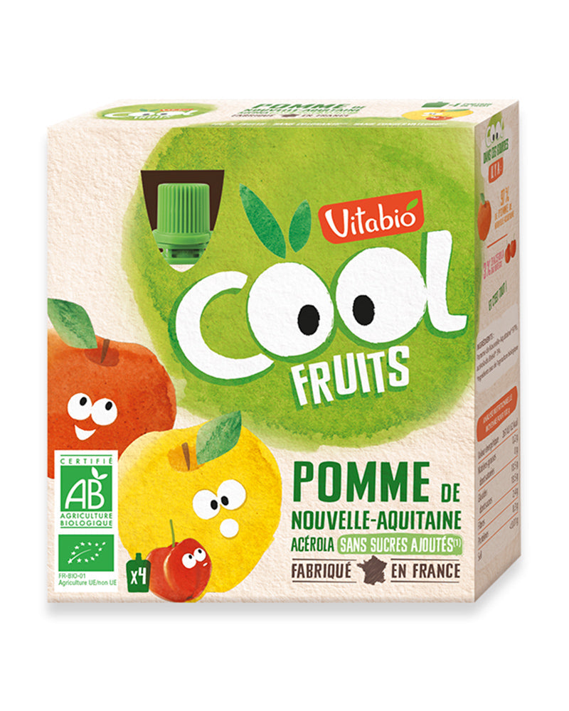 Vitabio COOL FRUITS Nueva Aquitania Manzana y Acerola 4x90g
