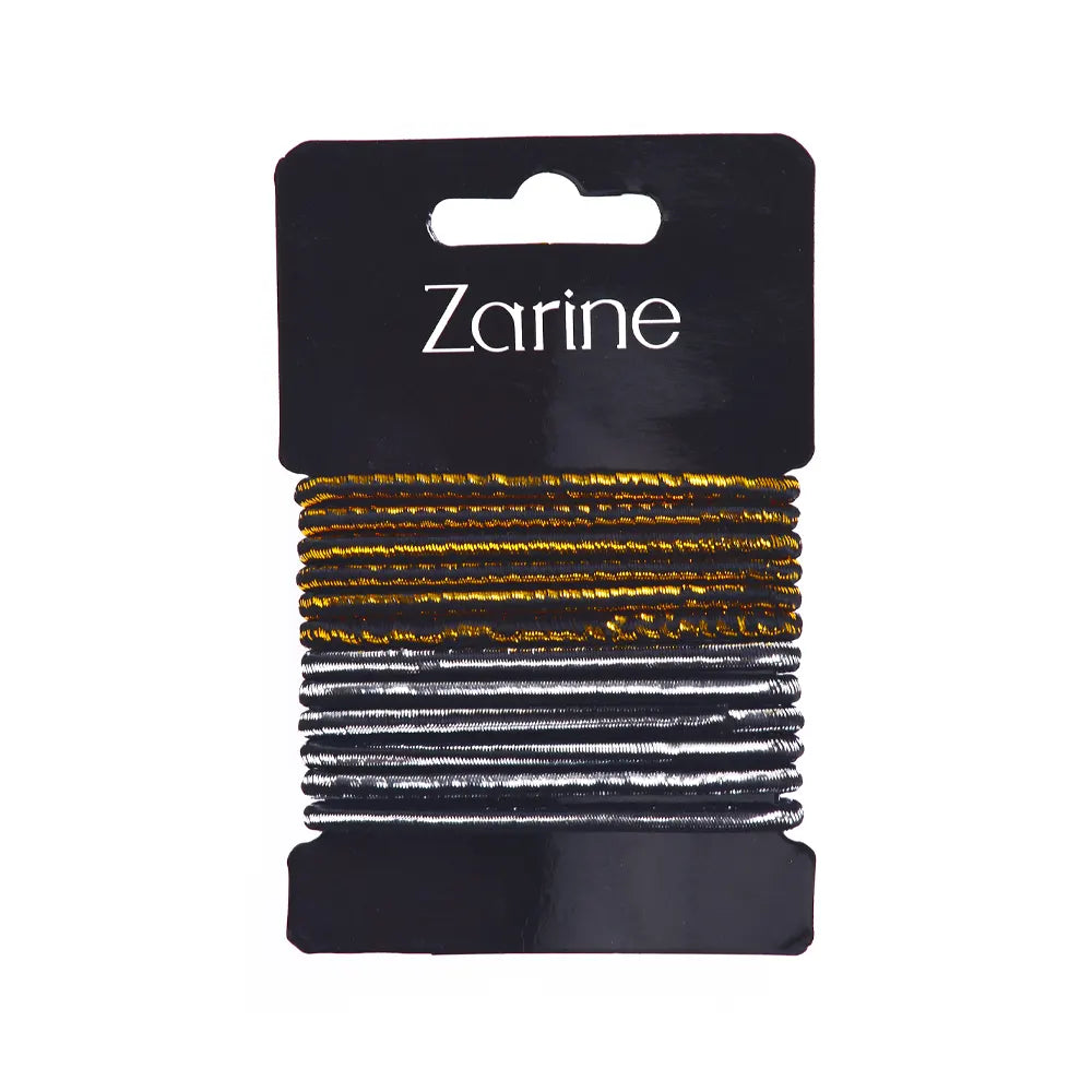 Zarine Tricolor Elastics - Gold and Silver