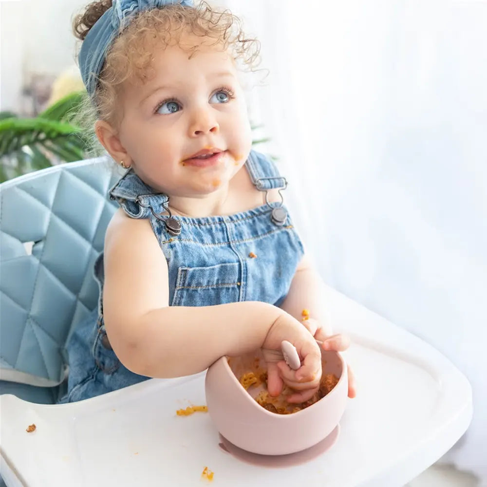 YUMMY Coffret Repas Silicone 4M+ - Rose Poudre