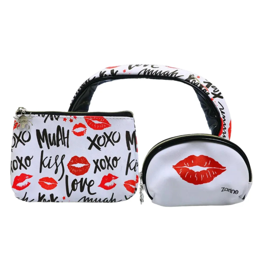 Zarine Set of 3 Pouches - Kiss
