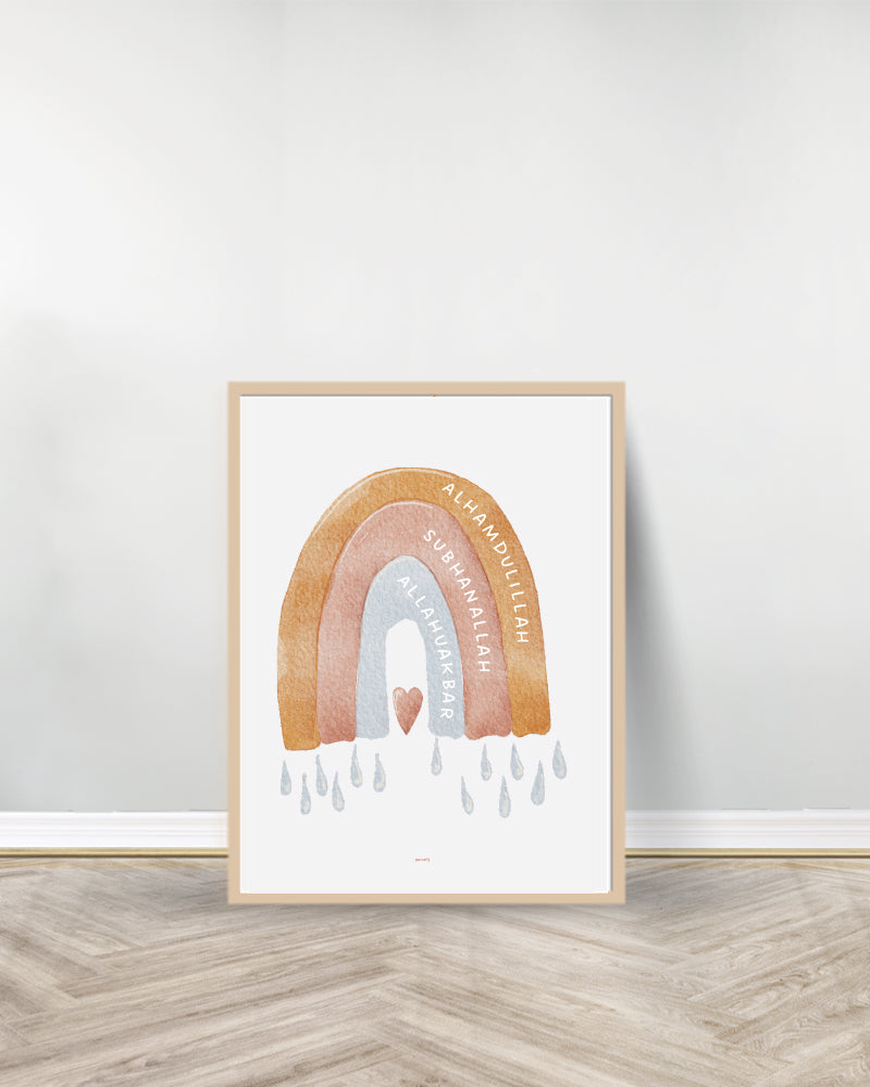 Ensemble de 3 Tableaux décoratifs - Allah Affirmation | Douaa | Ayat Al Kursi  - Bois