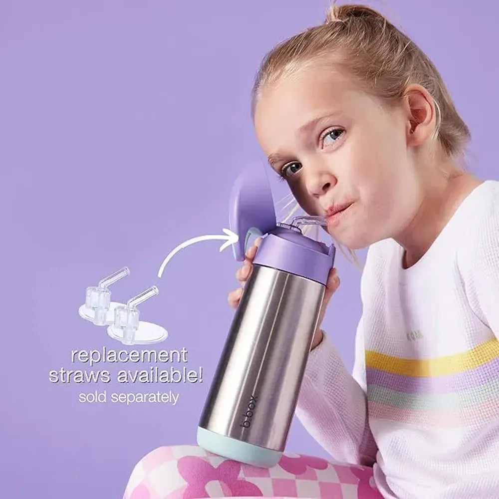 زجاجات مياه معزولة من بي بوكس، سعة 350 مل - لون ليلك بوب