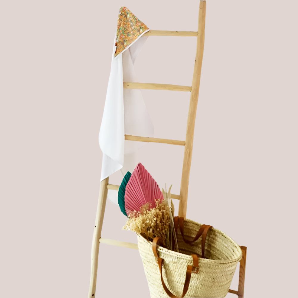 Bambidou Pack Maxi Cape de Bain 100 x 100 cm - Liberty Orange Emma